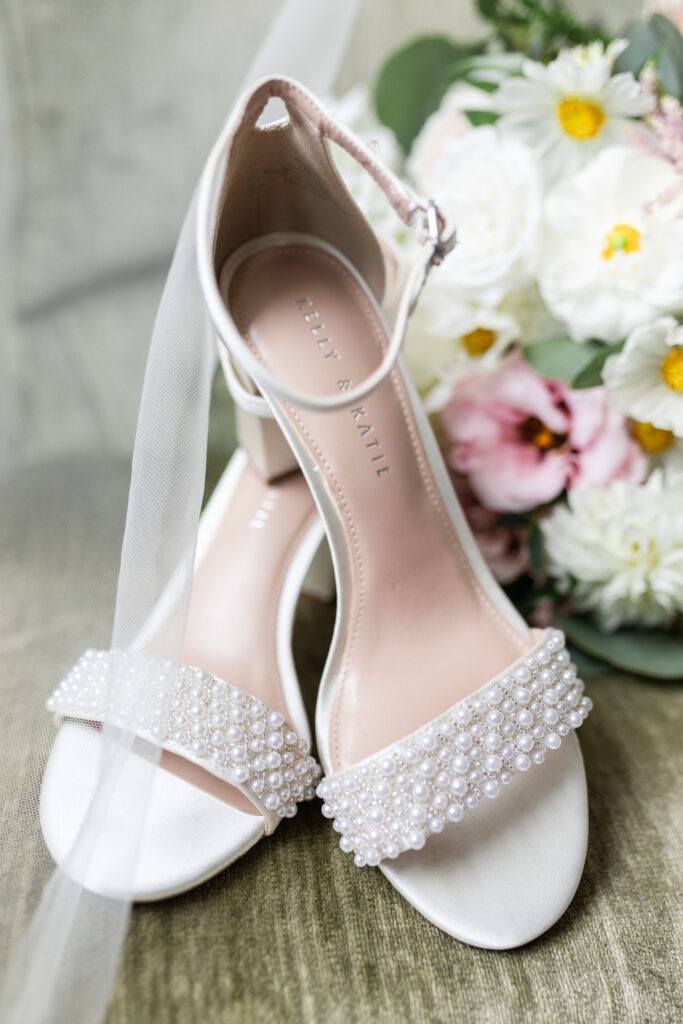 pearl wedding heels